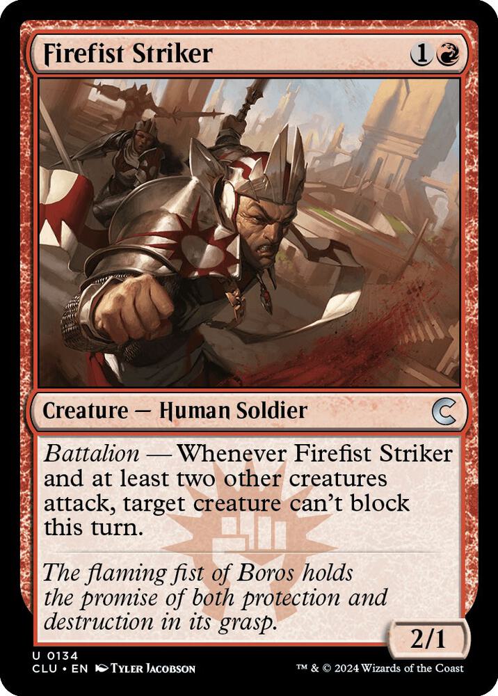 Firefist Striker 134 card from Ravnica: Clue Edition