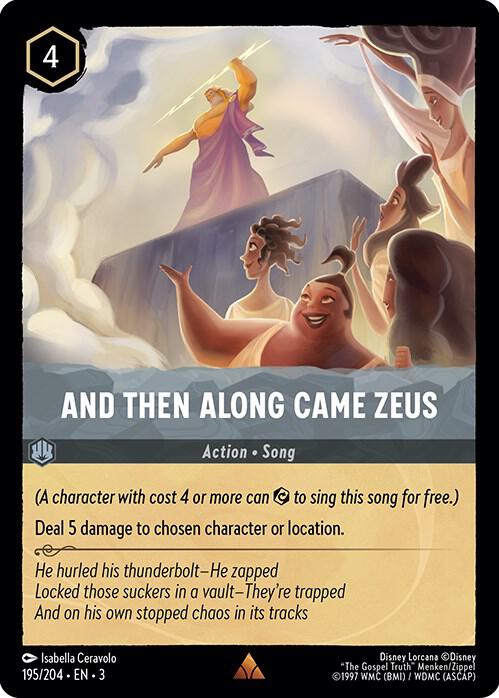 And Then Along Came Zeus 195/204 card from Into the Inklands