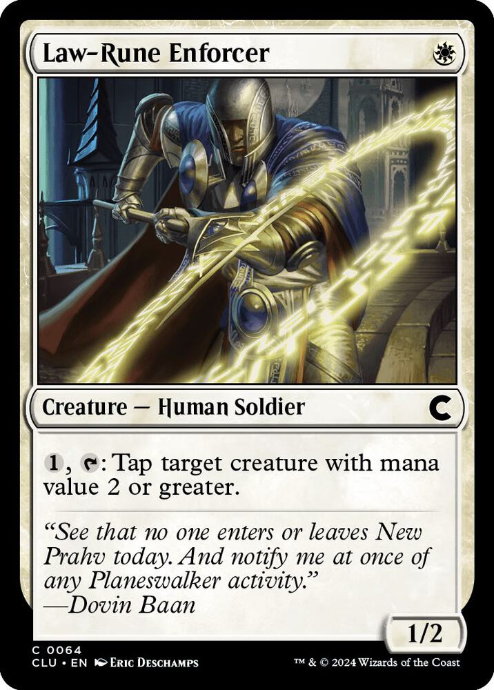 Law-Rune Enforcer 64 card from Ravnica: Clue Edition