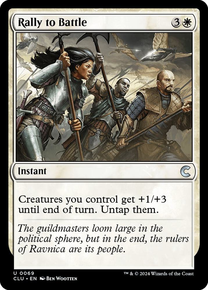 Rally to Battle 69 card from Ravnica: Clue Edition