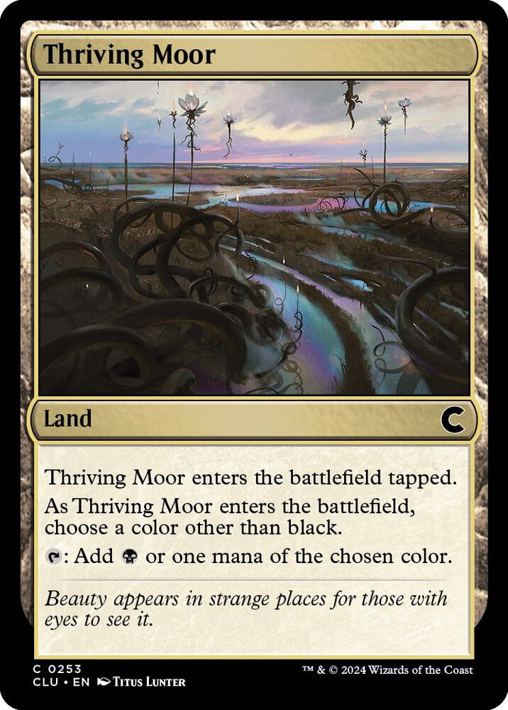 Thriving Moor 253 card from Ravnica: Clue Edition