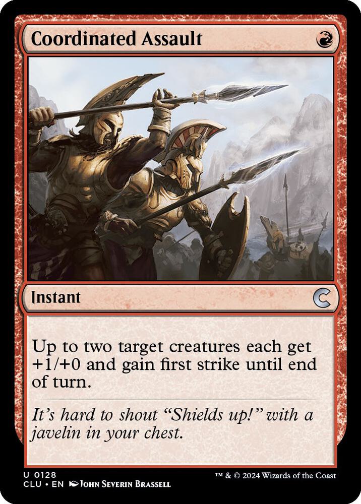Coordinated Assault 128 card from Ravnica: Clue Edition