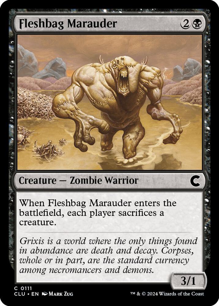 Fleshbag Marauder 111 card from Ravnica: Clue Edition