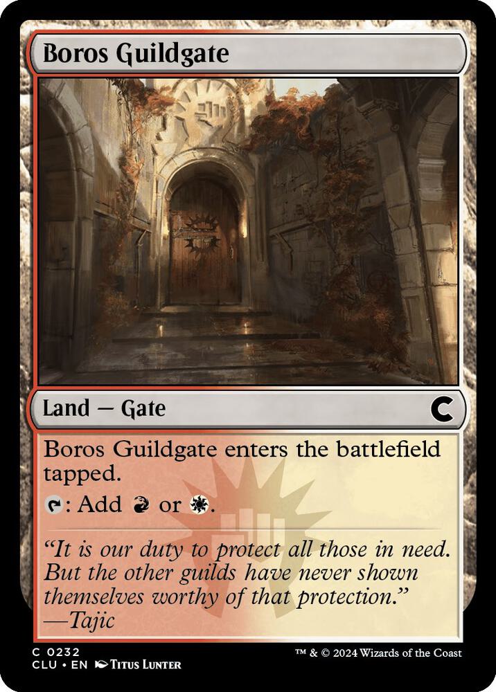 Boros Guildgate 232 card from Ravnica: Clue Edition