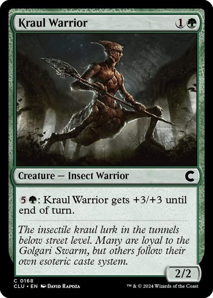 Kraul Warrior 168 card from Ravnica: Clue Edition