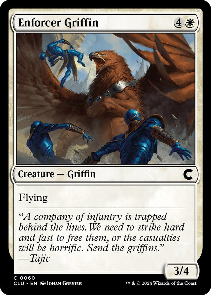 Enforcer Griffin 60 card from Ravnica: Clue Edition