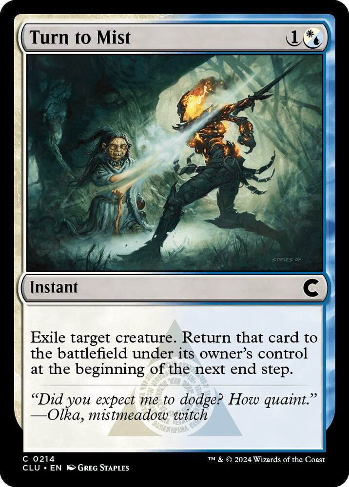 Turn to Mist 214 card from Ravnica: Clue Edition