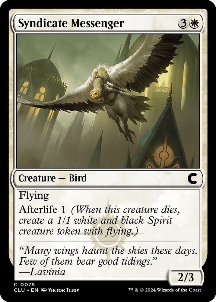 Syndicate Messenger 75 card from Ravnica: Clue Edition