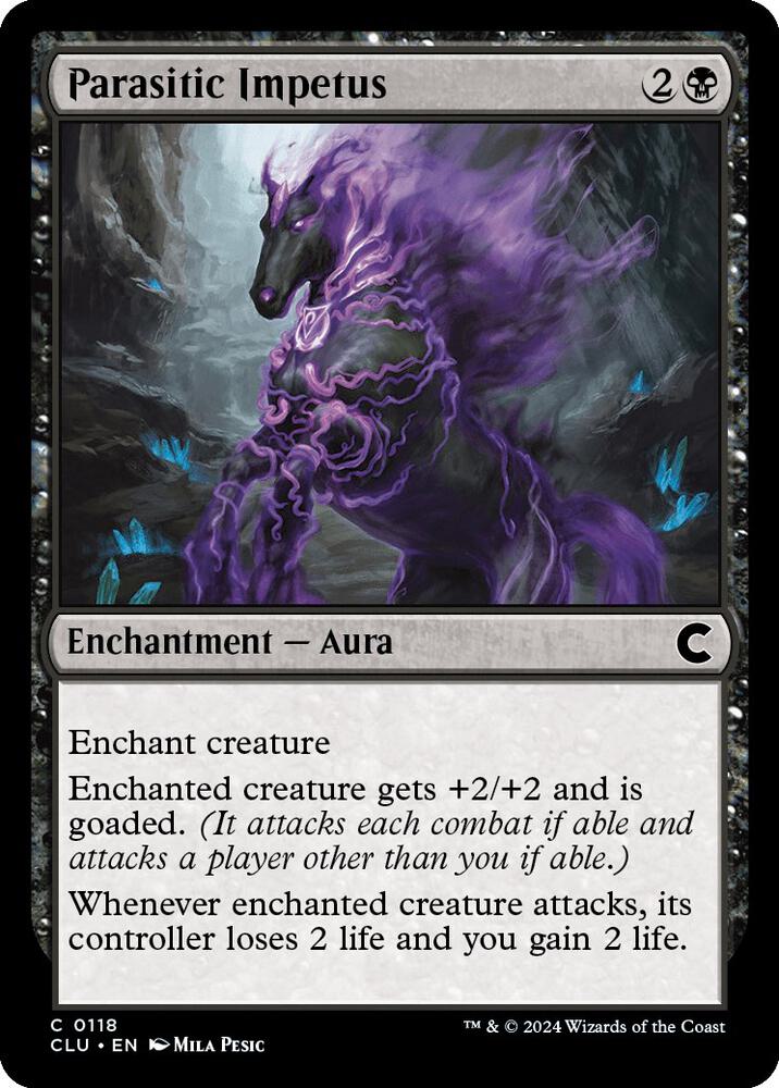 Parasitic Impetus 118 card from Ravnica: Clue Edition