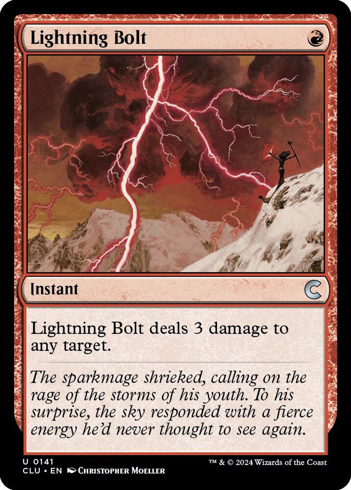 Lightning Bolt 141 card from Ravnica: Clue Edition