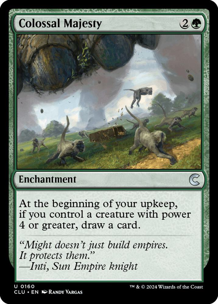 Colossal Majesty 160 card from Ravnica: Clue Edition