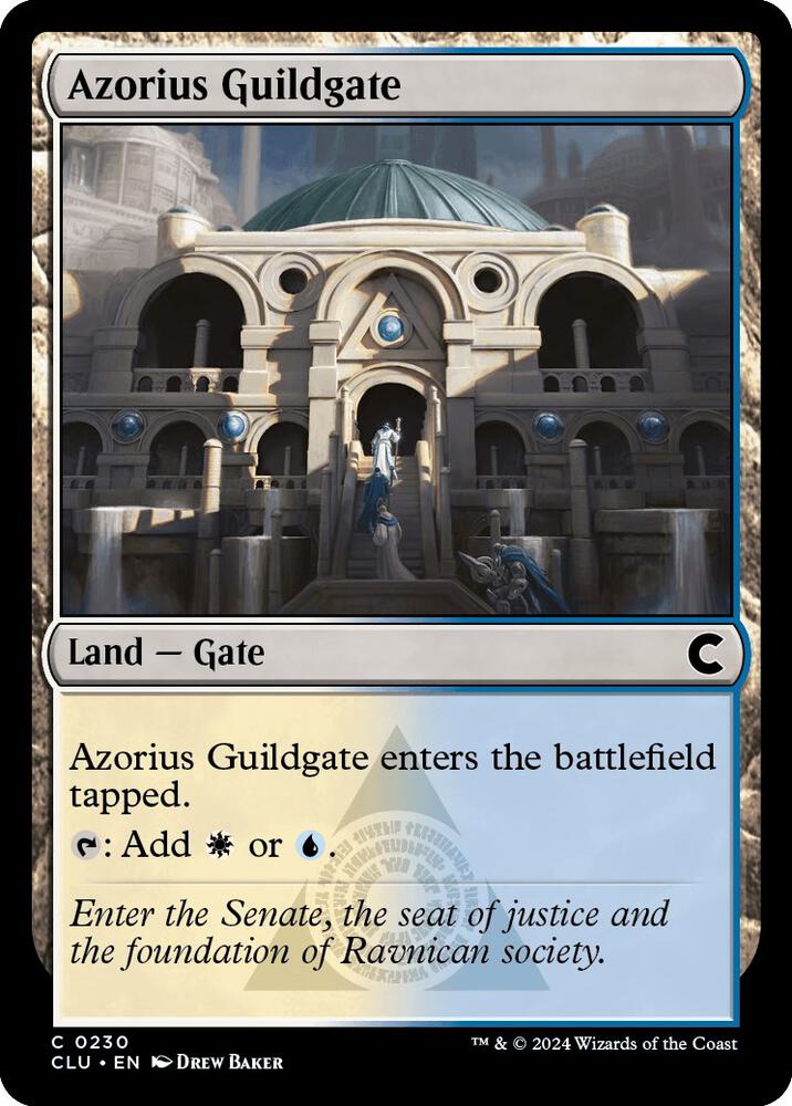 Azorius Guildgate 230 card from Ravnica: Clue Edition