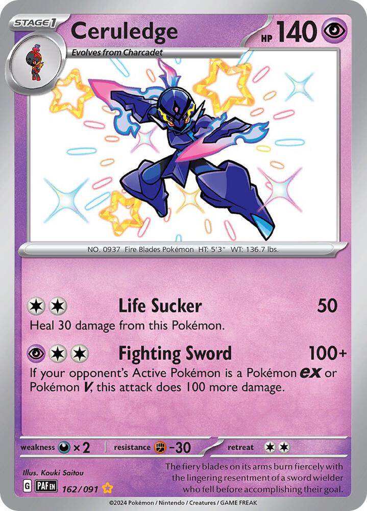 Ceruledge 162/091 card from SV: Paldean Fates