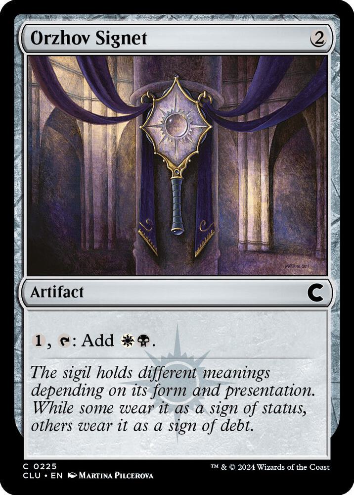 Orzhov Signet 225 card from Ravnica: Clue Edition