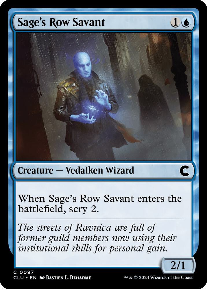 Sage's Row Savant 97 card from Ravnica: Clue Edition