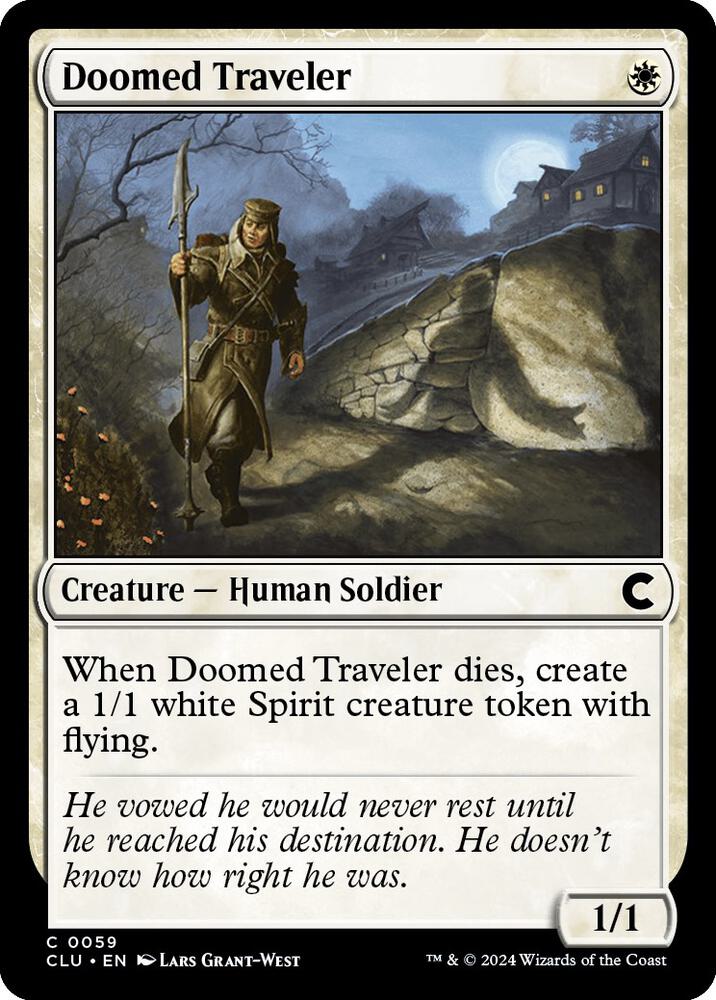 Doomed Traveler 59 card from Ravnica: Clue Edition