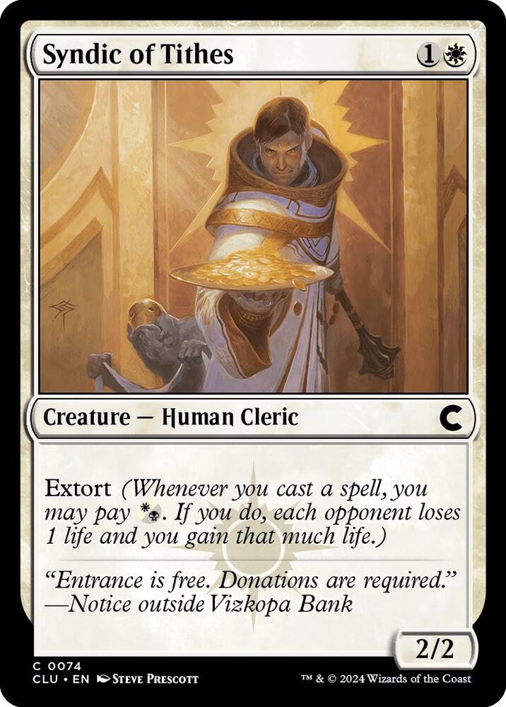 Syndic of Tithes 74 card from Ravnica: Clue Edition