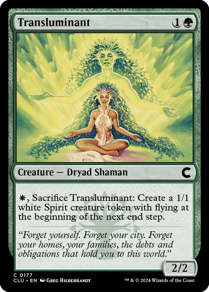 Transluminant 177 card from Ravnica: Clue Edition