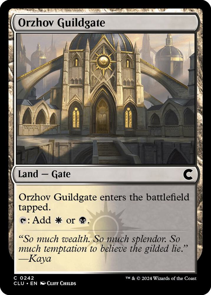 Orzhov Guildgate 242 card from Ravnica: Clue Edition