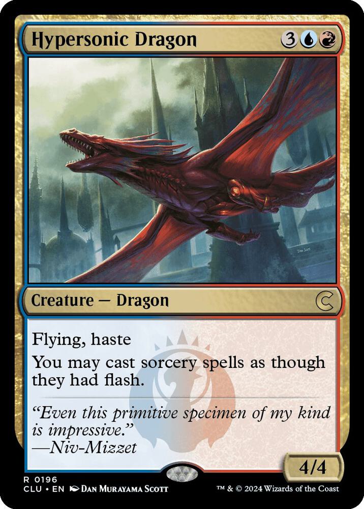Hypersonic Dragon 196 card from Ravnica: Clue Edition