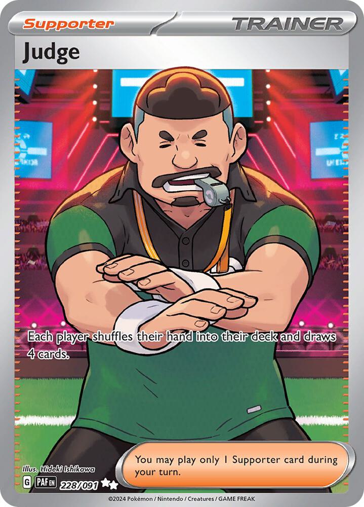 Judge 228/091 card from SV: Paldean Fates