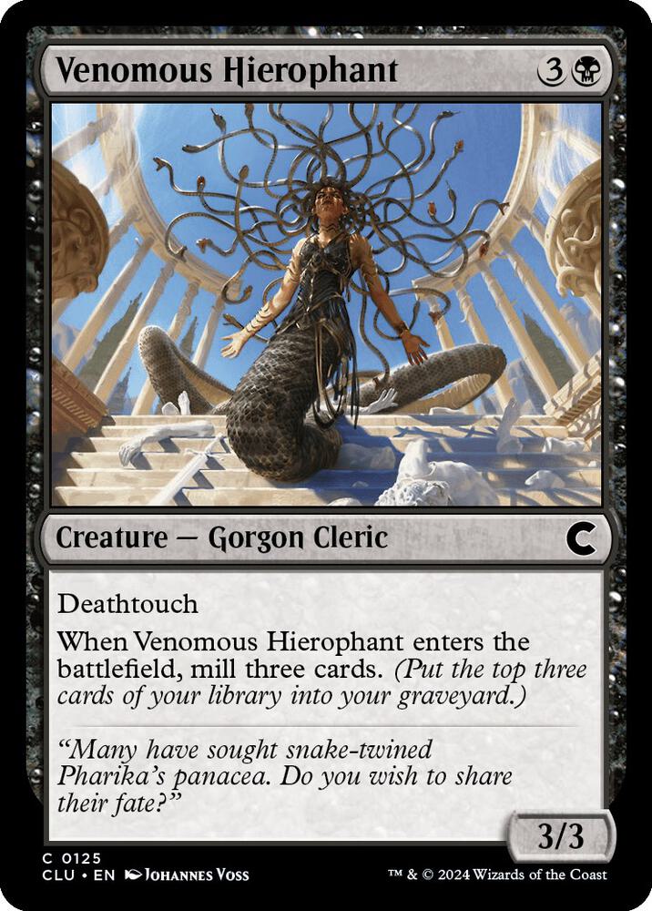 Venomous Hierophant 125 card from Ravnica: Clue Edition