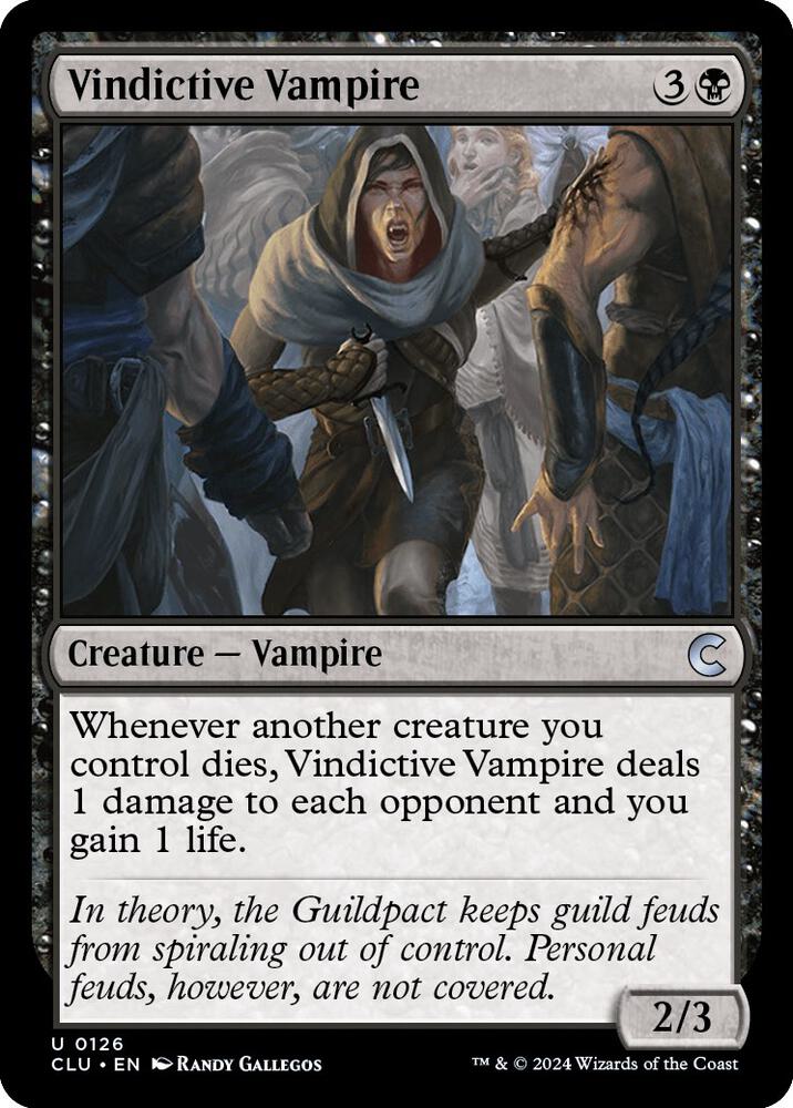 Vindictive Vampire 126 card from Ravnica: Clue Edition