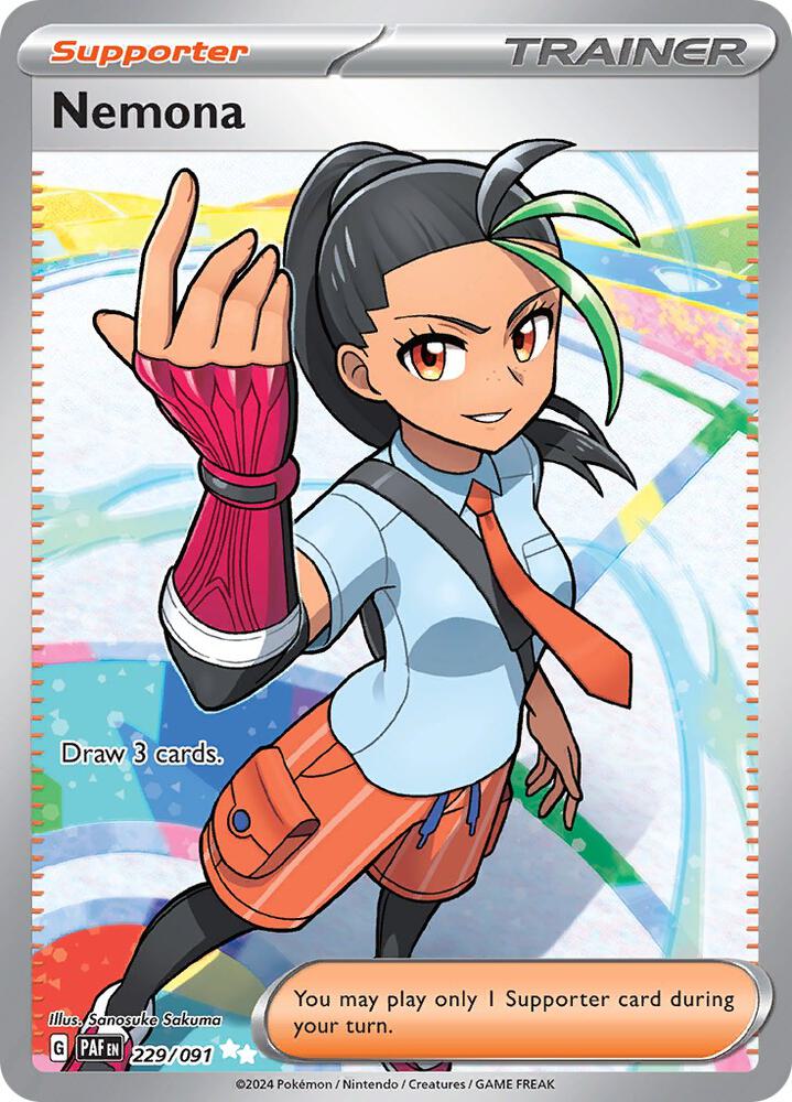 Nemona 229/091 card from SV: Paldean Fates