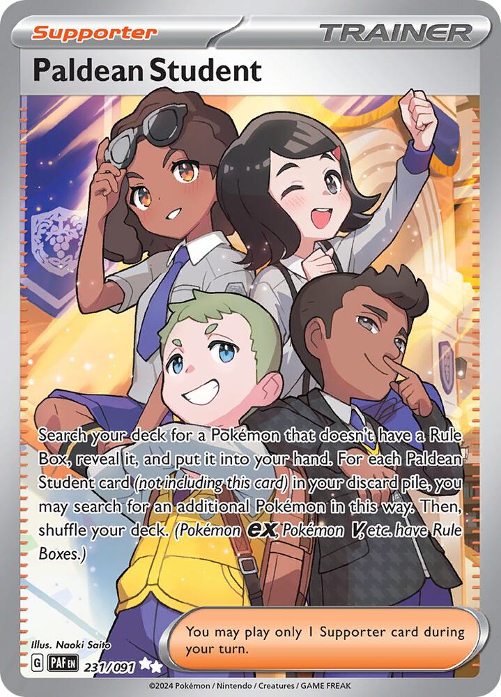 Paldean Student 231/091 card from SV: Paldean Fates