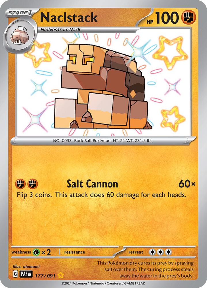 Naclstack 177/091 card from SV: Paldean Fates