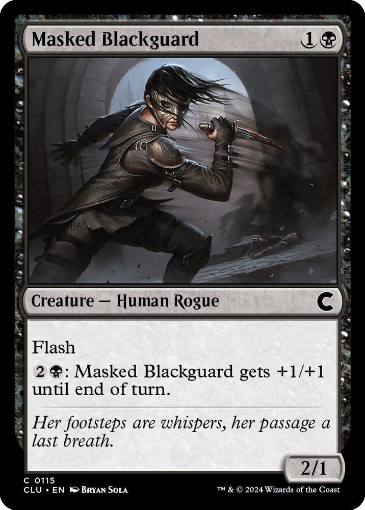 Masked Blackguard 115 card from Ravnica: Clue Edition