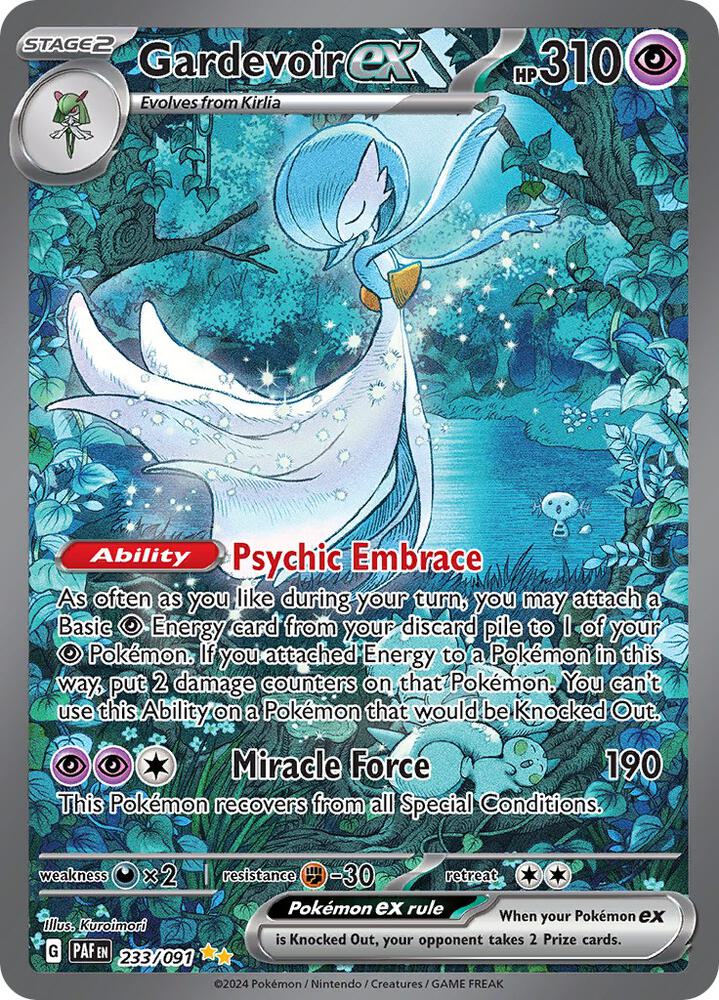 Gardevoir ex 233/091 card from SV: Paldean Fates