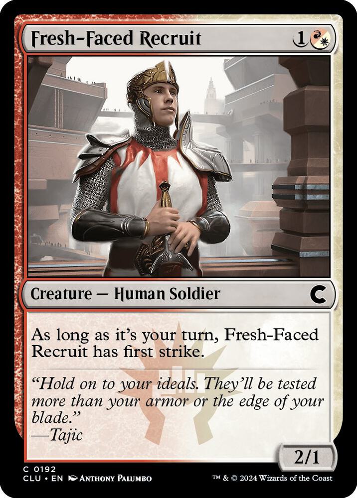 Fresh-Faced Recruit 192 card from Ravnica: Clue Edition