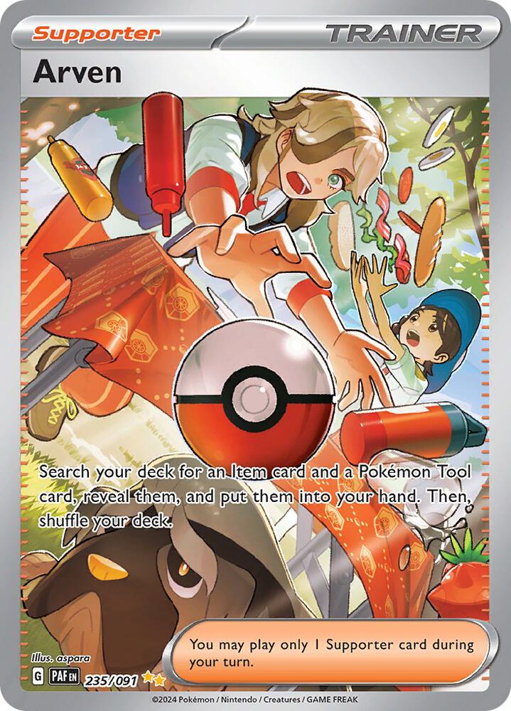 Arven 235/091 card from SV: Paldean Fates