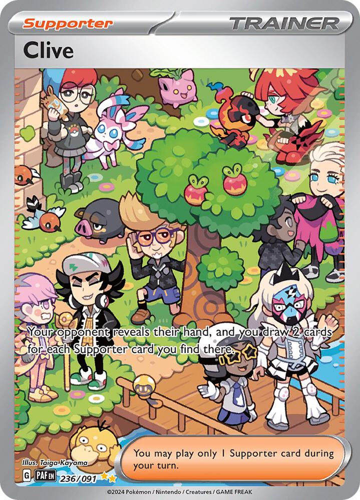 Clive 236/091 card from SV: Paldean Fates
