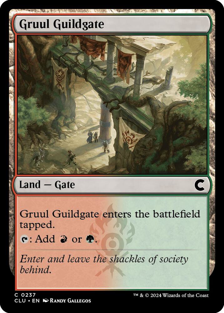 Gruul Guildgate 237 card from Ravnica: Clue Edition