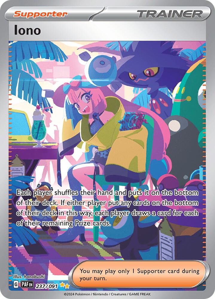 Iono 237/091 card from SV: Paldean Fates