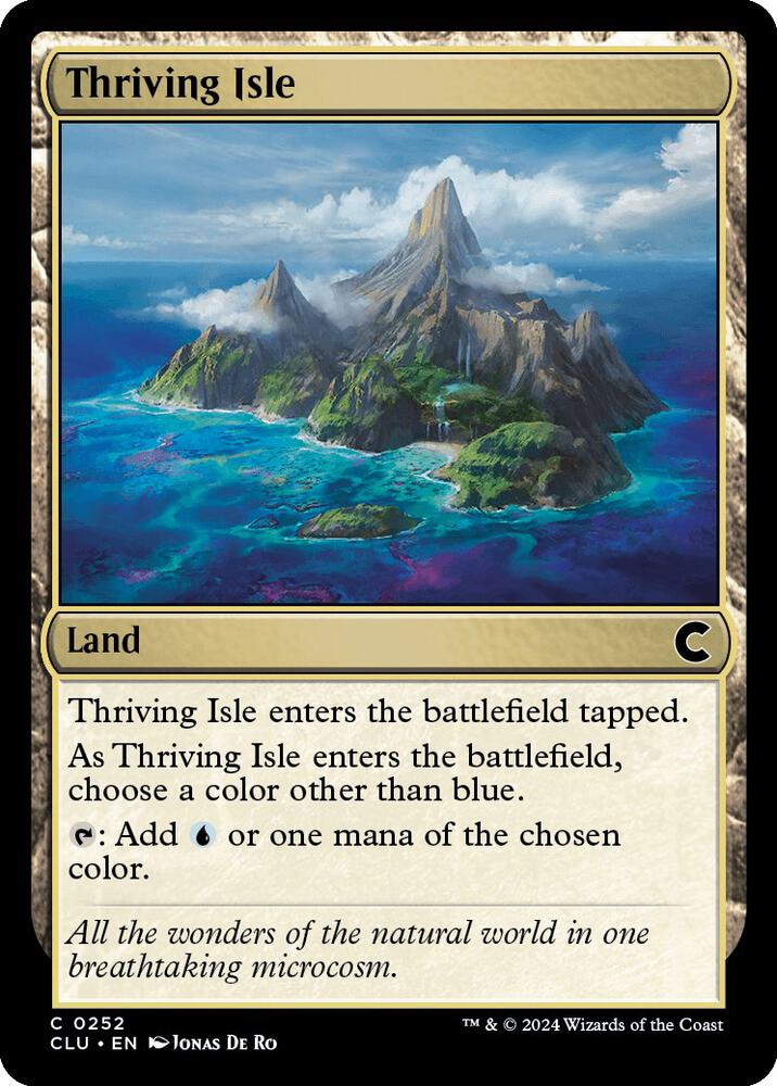 Thriving Isle 252 card from Ravnica: Clue Edition