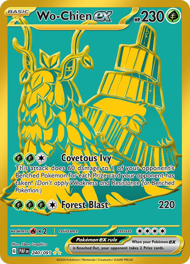 Wo-Chien ex 240/091 card from SV: Paldean Fates