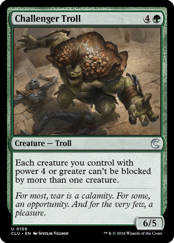 Challenger Troll 159 card from Ravnica: Clue Edition