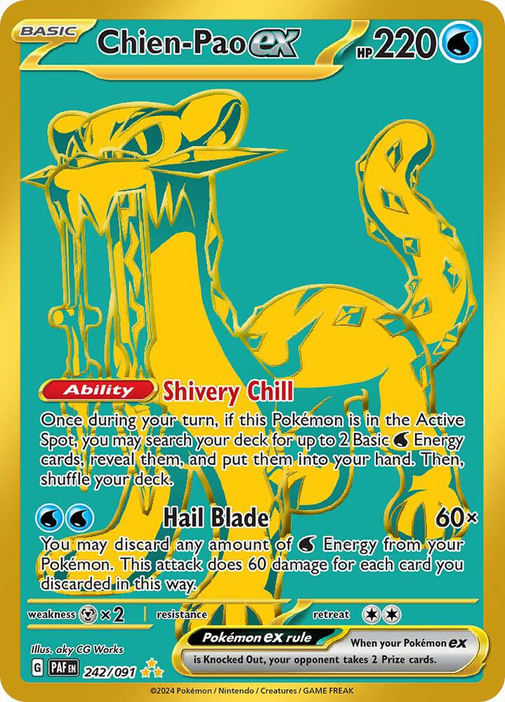 Chien-Pao ex 242/091 card from SV: Paldean Fates