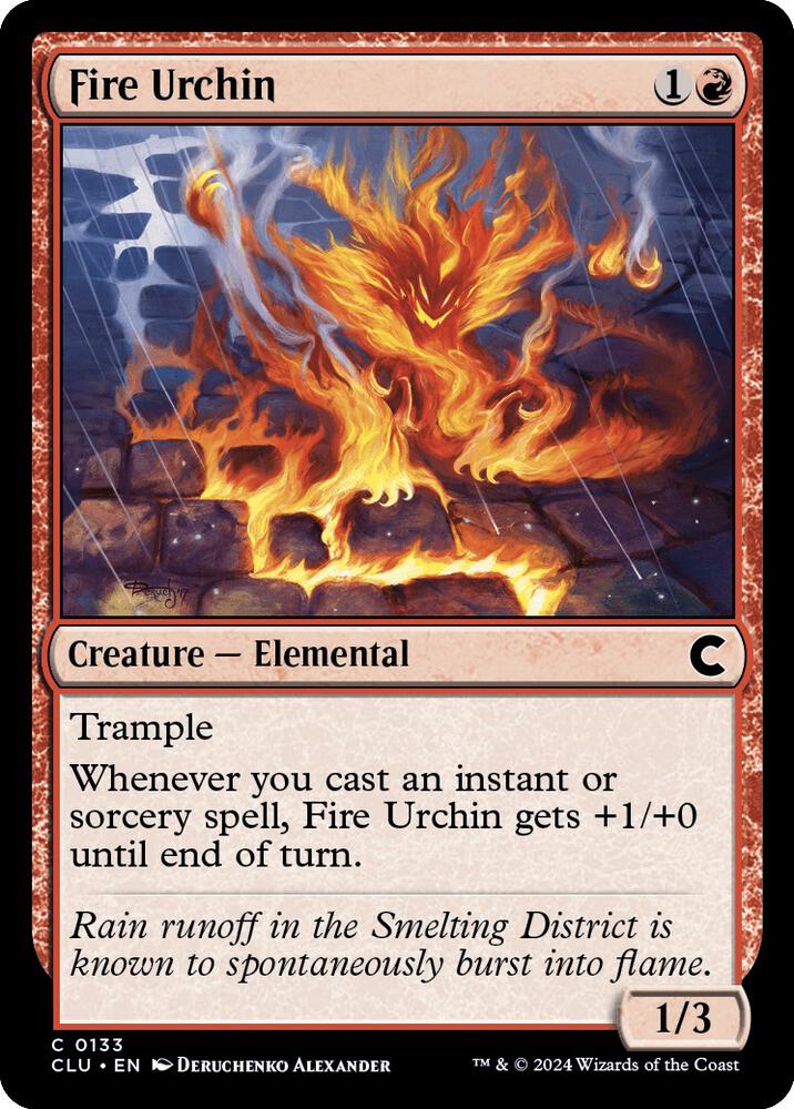 Fire Urchin 133 card from Ravnica: Clue Edition