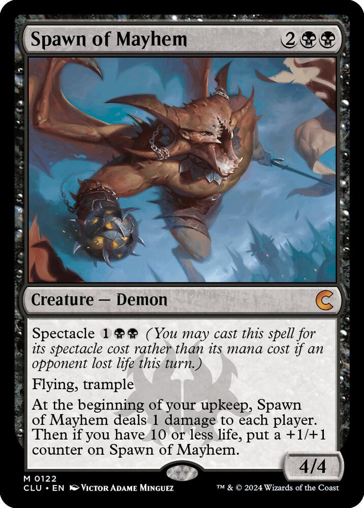 Spawn of Mayhem 122 card from Ravnica: Clue Edition