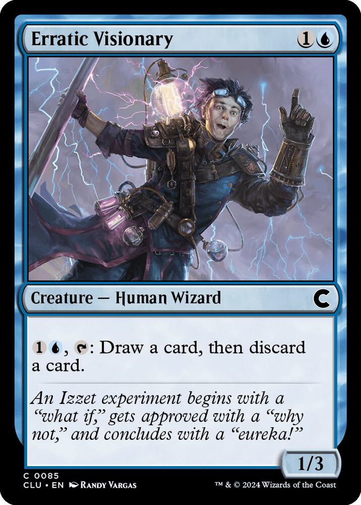 Erratic Visionary 85 card from Ravnica: Clue Edition