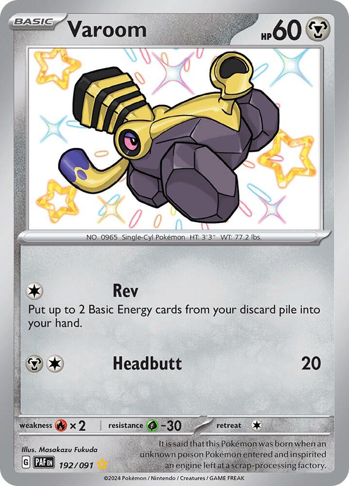 Varoom 192/091 card from SV: Paldean Fates
