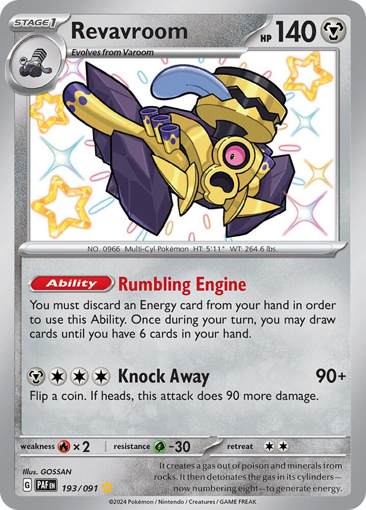 Revavroom 193/091 card from SV: Paldean Fates