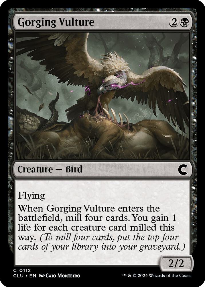 Gorging Vulture 112 card from Ravnica: Clue Edition