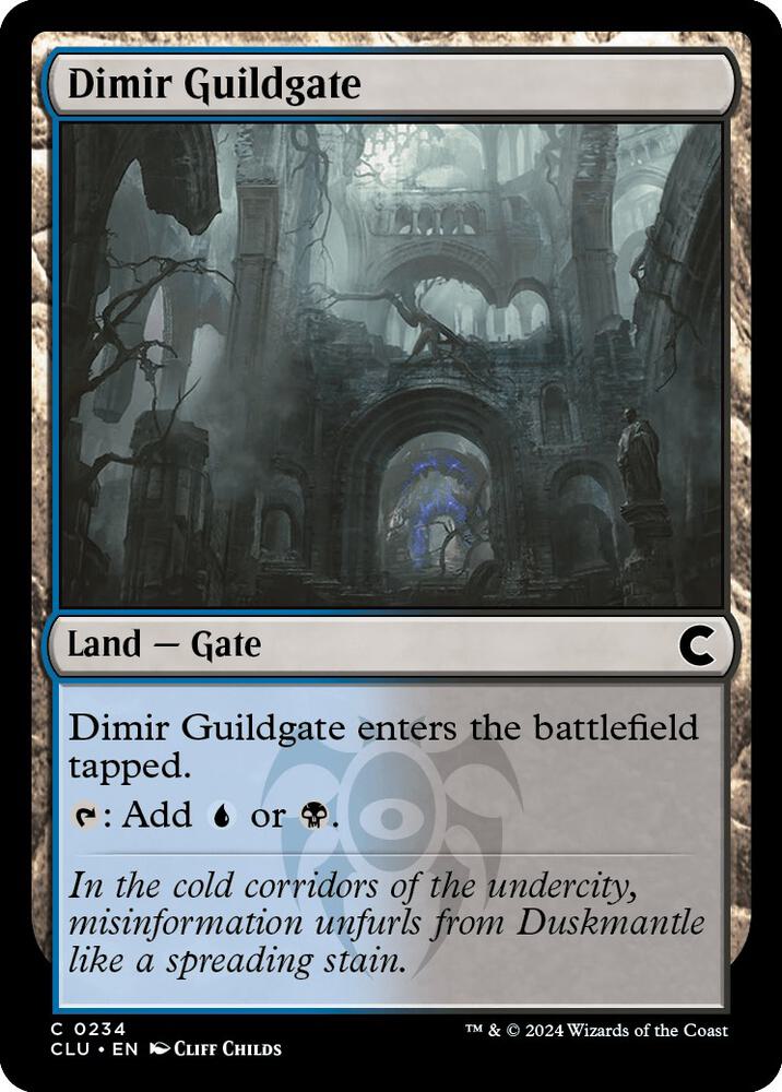 Dimir Guildgate 234 card from Ravnica: Clue Edition
