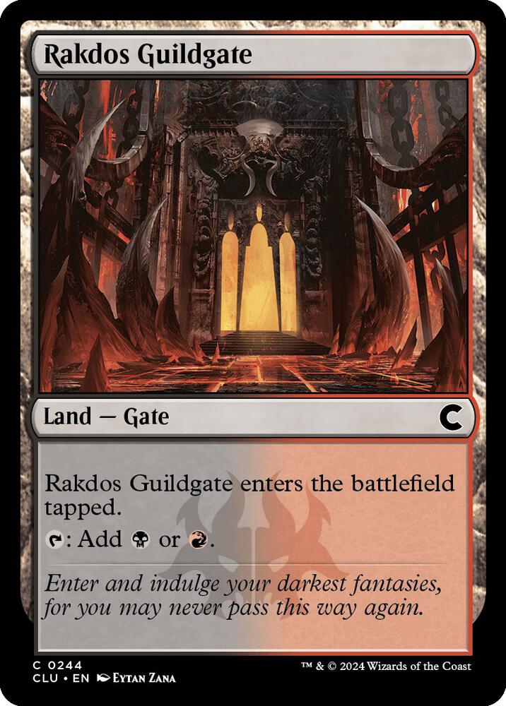 Rakdos Guildgate 244 card from Ravnica: Clue Edition
