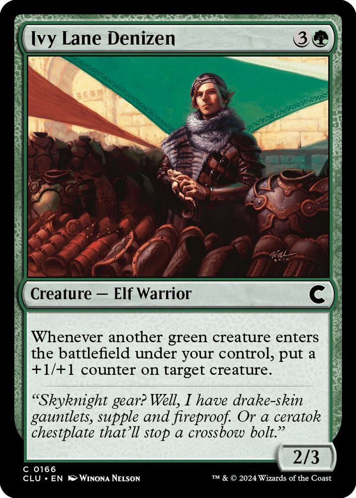 Ivy Lane Denizen 166 card from Ravnica: Clue Edition